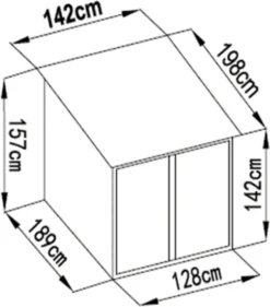 Fahrradunterstand Fahrradschuppen - Stahl - 2,81 M² - NIKI -Günstiges Laube Lust Geschäft 156081255b654649588acb581ac8e213