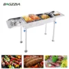 BIGZZIA Grill Aus Edelstahl, 2 In 1 Tragbarer Holzkohlegrill Mit Brat- Und BBQ-Funktion, Höhenverstellbarer Grill Holzkohle Mit Doppelseitiger Ablagefläche, Idealer BBQ-Grill Für Camping, Garten -Günstiges Laube Lust Geschäft 15defe6d748ffbb65c60504c1dcfa932