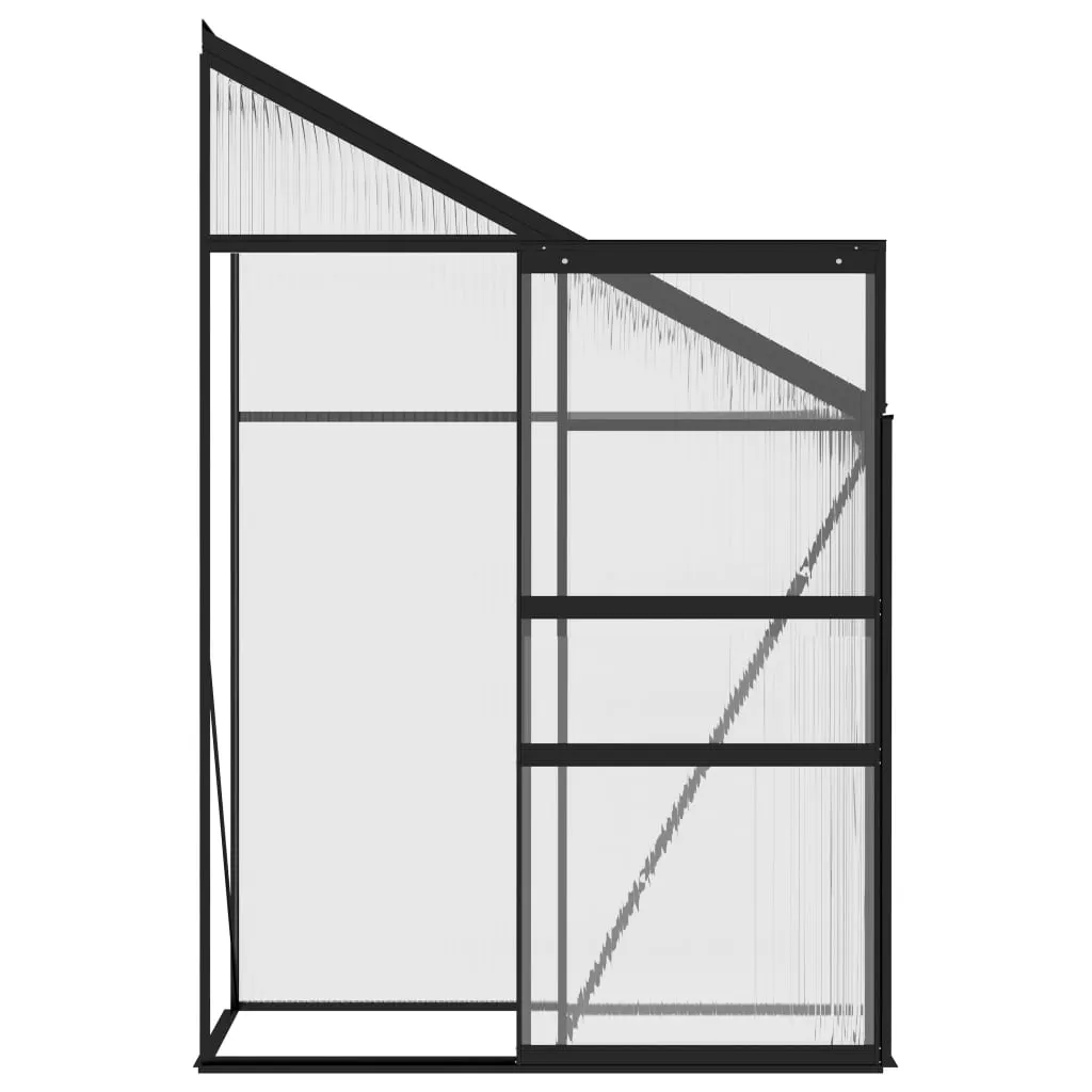 VidaXL Gewächshaus Anthrazit Aluminium 1,38 M³ 6 VidaXL Gewächshaus Anthrazit Aluminium 1,38 M³ – Bild 4