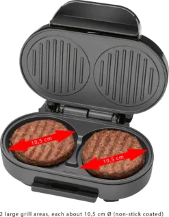Clatronic HBM 3696 Hamburger-Grill, 2 Große Grillflächen, 2 Kontrollleuchten, Herausnehmbarer Fettauffangbehälter, 1.000 Watt 17 Clatronic HBM 3696 Hamburger-Grill, 2 Große Grillflächen, 2 Kontrollleuchten, Herausnehmbarer Fettauffangbehälter, 1.000 Watt -Günstiges Laube Lust Geschäft 16b794eb968c392d4fbbe6f458b67def