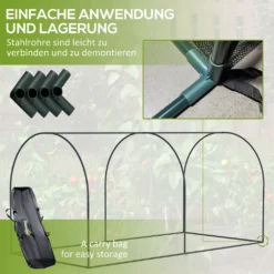Outsunny 2,49 X 1,2 M Mini Gewächshaus, Pflanzenschutzzelt Mit Tür, Winddcihtes Tomatenhaus, Treibhaus Mit Stahlrahmen, HDPE-Netz Für Garten, Balkon, Dunkelgrün 15 Outsunny 2,49 X 1,2 M Mini Gewächshaus, Pflanzenschutzzelt Mit Tür, Winddcihtes Tomatenhaus, Treibhaus Mit Stahlrahmen, HDPE-Netz Für Garten, Balkon, Dunkelgrün -Günstiges Laube Lust Geschäft 176de27085244123ba2b33b73d131b7c