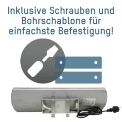 HyCell Wandheizstrahler Heizstrahler Zur Wandmontage Mit 2 Heizstufen (600W Oder 1200W) -Günstiges Laube Lust Geschäft 17b3bb16ce46f664dadd06345e8cf34d