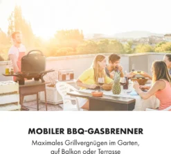 Klarstein Parforce Duo Gasgrill BBQ-Gasgrill Mit 4,4kW - 2 Brenner, Bis 300 °C, Gastyp: Butan/Propan, Edelstahl, 15000 BTU, Elektrische Zündung, 50 X 39 Cm Große Grillfläche, Deckel, Schwarz -Günstiges Laube Lust Geschäft 1818cf178781578ed032a17d81ee0893