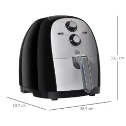 HOMCOM Luftfritteuse Frittierkorb 5L 1700W Heißluftfritteuse Zum Frittieren Grillen Braten Backen Ohne Fett PP Aluminium Silber+Schwarz 38,5 X 30,7 X 33,1 Cm -Günstiges Laube Lust Geschäft 1899be0a7b9c929c2c4dcadf9853a5bc