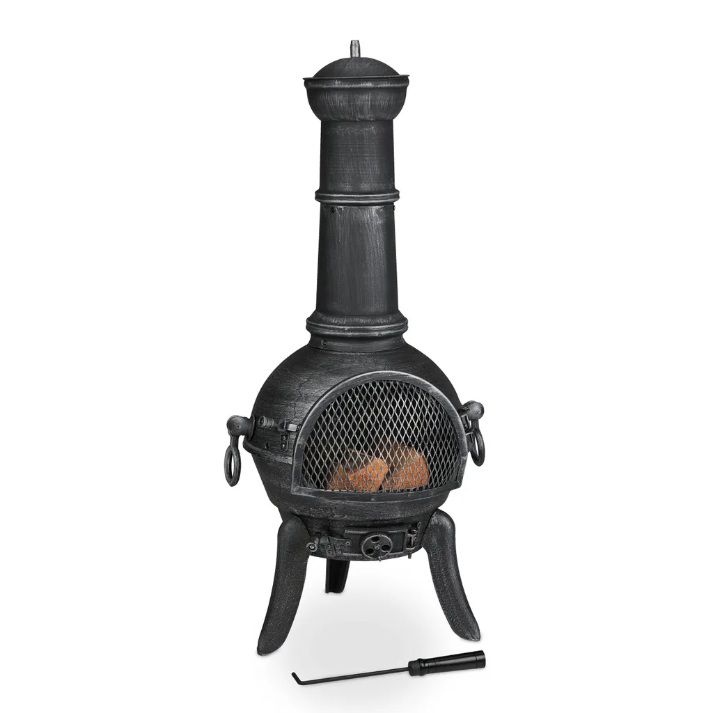 Relaxdays Terrassenofen Mit Funkenschutz 3 Relaxdays Terrassenofen Mit Funkenschutz