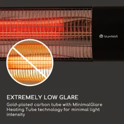 Blumfeldt Dark Wave Infrarotstrahler, Heizstrahler Terrasse, MinimalGlare Heating Tube: Goldbeschichtete Carbonröhre, 9 Heizstufen, Timer, IP65, LED-Display, Deckenheizstrahler Mit 2000 W 17 Blumfeldt Dark Wave Infrarotstrahler, Heizstrahler Terrasse, MinimalGlare Heating Tube: Goldbeschichtete Carbonröhre, 9 Heizstufen, Timer, IP65, LED-Display, Deckenheizstrahler Mit 2000 W -Günstiges Laube Lust Geschäft 19ec081e46222da5c29862e304e93cf2