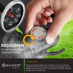 KESSER® Elektrischer Elektrogrill 2in1 Tischgrill - Standgrill Mit Deckel Und Standfuß | Max. 2400 Watt | Faltbar | Thermometer | Antihaftbeschichtung | Grillplatte Abstelltische | 2 Räder | , Farbe:Schwarz 21 KESSER® Elektrischer Elektrogrill 2in1 Tischgrill - Standgrill Mit Deckel Und Standfuß | Max. 2400 Watt | Faltbar | Thermometer | Antihaftbeschichtung | Grillplatte Abstelltische | 2 Räder | , Farbe:Schwarz -Günstiges Laube Lust Geschäft 1a4fe45f23788d8c10d5aa1d202c2895