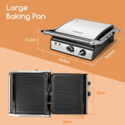 Aigostar Kontaktgrill, Sandwichmaker, 180° Aufklappbar Als Tischgrill, Panini Grill Mit Abnehmbaren Platten, Regelbarer Thermostat &Timer, Antihaftbeschichtet, 2000W -Günstiges Laube Lust Geschäft 1a9780eaa8e37cc4bb48591a93c6708a