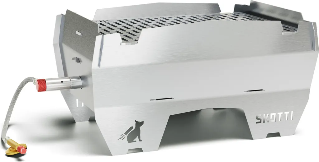 SKOTTI Gasgrill + 4 X 500g Kartusche In SET - Ready-to-go #grill.einfach.überall - Edelstahl 4 SKOTTI Gasgrill + 4 X 500g Kartusche In SET - Ready-to-go #grill.einfach.überall - Edelstahl – Bild 2