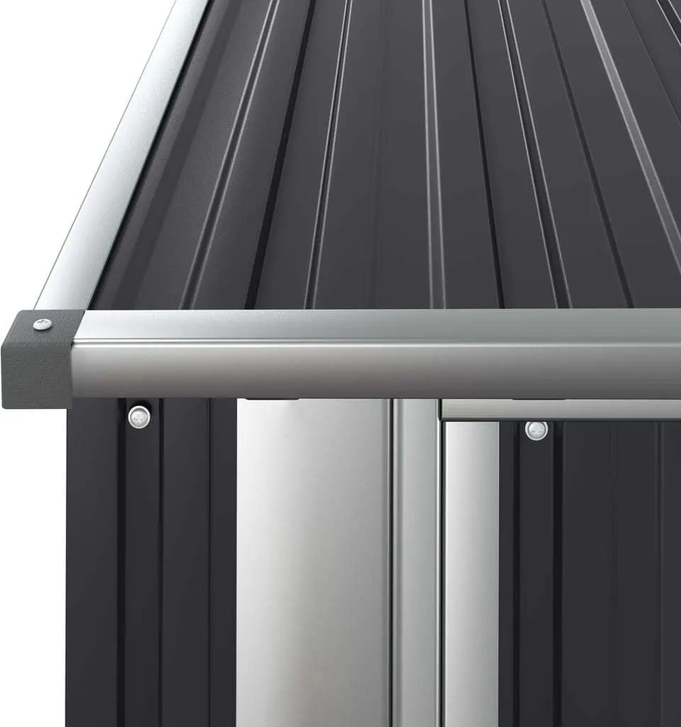 VidaXL Geräteschuppen Anthrazit 180,5x97x209,5 Cm Verzinkter Stahl 7 VidaXL Geräteschuppen Anthrazit 180,5x97x209,5 Cm Verzinkter Stahl – Bild 5