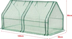 Mini Gewächshaus Nissewaard 180x90x90cm Foliengewächshaus Für Draußen Treibhaus Mit Reißverschluss Und 2 Fenstern Gitternetzfolie Grün -Günstiges Laube Lust Geschäft 1e2c38c3077c6f1ae93e7d1a2c9687be