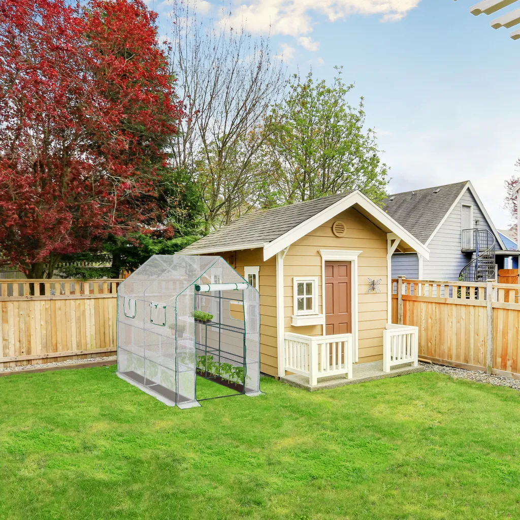 Relaxdays Begehbares Gewächshaus Mit 4 Fenstern 7 Relaxdays Begehbares Gewächshaus Mit 4 Fenstern – Bild 5