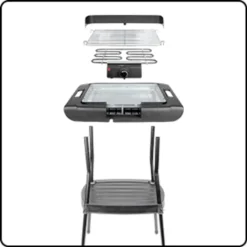 Clatronic BQS 3508 Barbecue-Standgrill, Verchromter Grillrost, Windschutz, Zwischenablage, Cool Touch-Gehäuse, Schwarz, 2000 Watt -Günstiges Laube Lust Geschäft 1f21de8cef84f6dfdd34dc0e0a76b91e