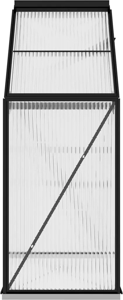 VIDAXL Gewaechshaus Anthrazit Aluminium 1,33 M2 7 VIDAXL Gewaechshaus Anthrazit Aluminium 1,33 M2 – Bild 5