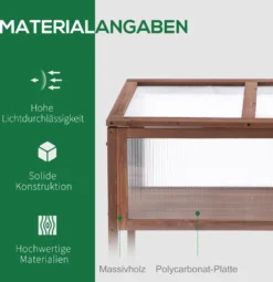 Outsunny Hochbeet Aus Holz Frühbeet Gewächstisch Kräuterbeet Pflanzkasten Für Garten, Balkon Und Terrasse Braun Tannenholz PC-Platte 90 X 50 X 93 Cm 11 Outsunny Hochbeet Aus Holz Frühbeet Gewächstisch Kräuterbeet Pflanzkasten Für Garten, Balkon Und Terrasse Braun Tannenholz PC-Platte 90 X 50 X 93 Cm -Günstiges Laube Lust Geschäft 1feb55d20a37344f2c1528ca1f0b5d28