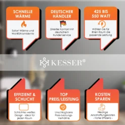 Kesser® Infrarotheizung Infrarot Wandheizung Heizung Heizkörper Heizpaneel 425-550W, Watt:1x 550 Watt -Günstiges Laube Lust Geschäft 1ffcbcf0c1975594e9a00bc5acf10ccb