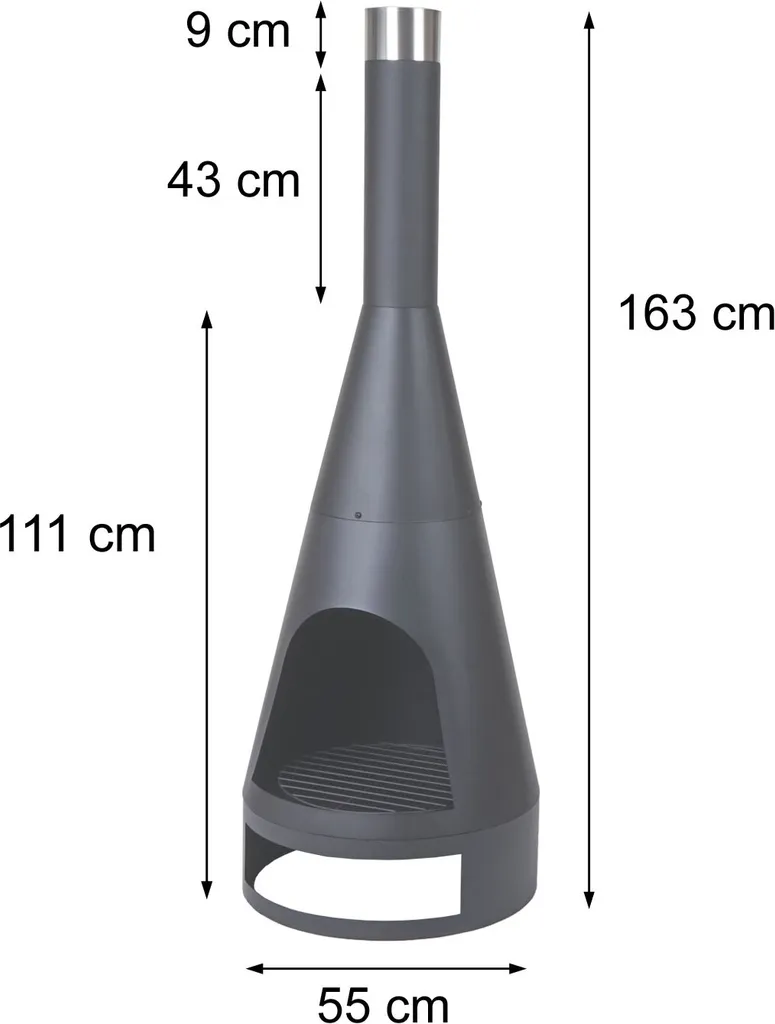 Gartenofen HWC-K90, Gartenkamin Terrassenkamin Terrassenofen, Schürhaken Feuerstelle 160x55cm Schwarz 11 Gartenofen HWC-K90, Gartenkamin Terrassenkamin Terrassenofen, Schürhaken Feuerstelle 160x55cm Schwarz – Bild 9