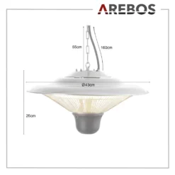 AREBOS Deckenheizstrahler 1.500 W, Inkl. Fernbedienung, Infrarotheizstrahler, Wärmepilz, Silber 19 AREBOS Deckenheizstrahler 1.500 W, Inkl. Fernbedienung, Infrarotheizstrahler, Wärmepilz, Silber -Günstiges Laube Lust Geschäft 208e0aa328425dc3e32294be4437b9d9