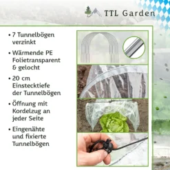 TTL Garden Beettunnel Quick&easy Mit PE Folie 300x45x30 Cm - Tunnel, Beet, Abdeckung, Frühbeet -Günstiges Laube Lust Geschäft 20e0e3a59049efe626d627dd83823e6c
