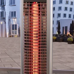 LUCIO | Stand Heizstrahler | Edelstahl | 2000W | 3 Heizstufen | H: 148 Cm | Infrarot Wärmestrahler, Infrarotstrahler -Günstiges Laube Lust Geschäft 21f7212df81a33f47c00e2db6aa874b2