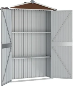 VidaXL Geräteschuppen Braun 107,5x46x183 Cm Verzinkter Stahl -Günstiges Laube Lust Geschäft 228d9f360aff7512ce6c9eac21b44e08