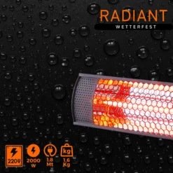 Starlyf® Radiant Heater – Wetterfeste Halogen-Infrarot-Heizung Mit Direktwärme-Technologie, Inkl. Fernbedienung, 2000 Watt – Aus Der TV Werbung -Günstiges Laube Lust Geschäft 22edd9951addba681a9ae4e69126ae2c
