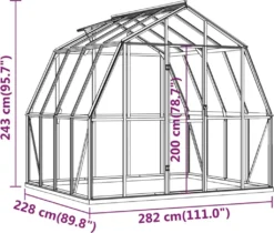 VIDAXL Gewächshaus Mit Fundamentrahmen Anthrazit 6,43 M² Aluminimum -Günstiges Laube Lust Geschäft 231df6ed3a50c3ae71b6e7427fd4c5c0