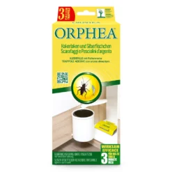 Orphea Silberfische Falle, Kakerlaken Falle, 3 Monate Langzeitwirkung, Ohne Insektizide, Silberfische Klebefalle