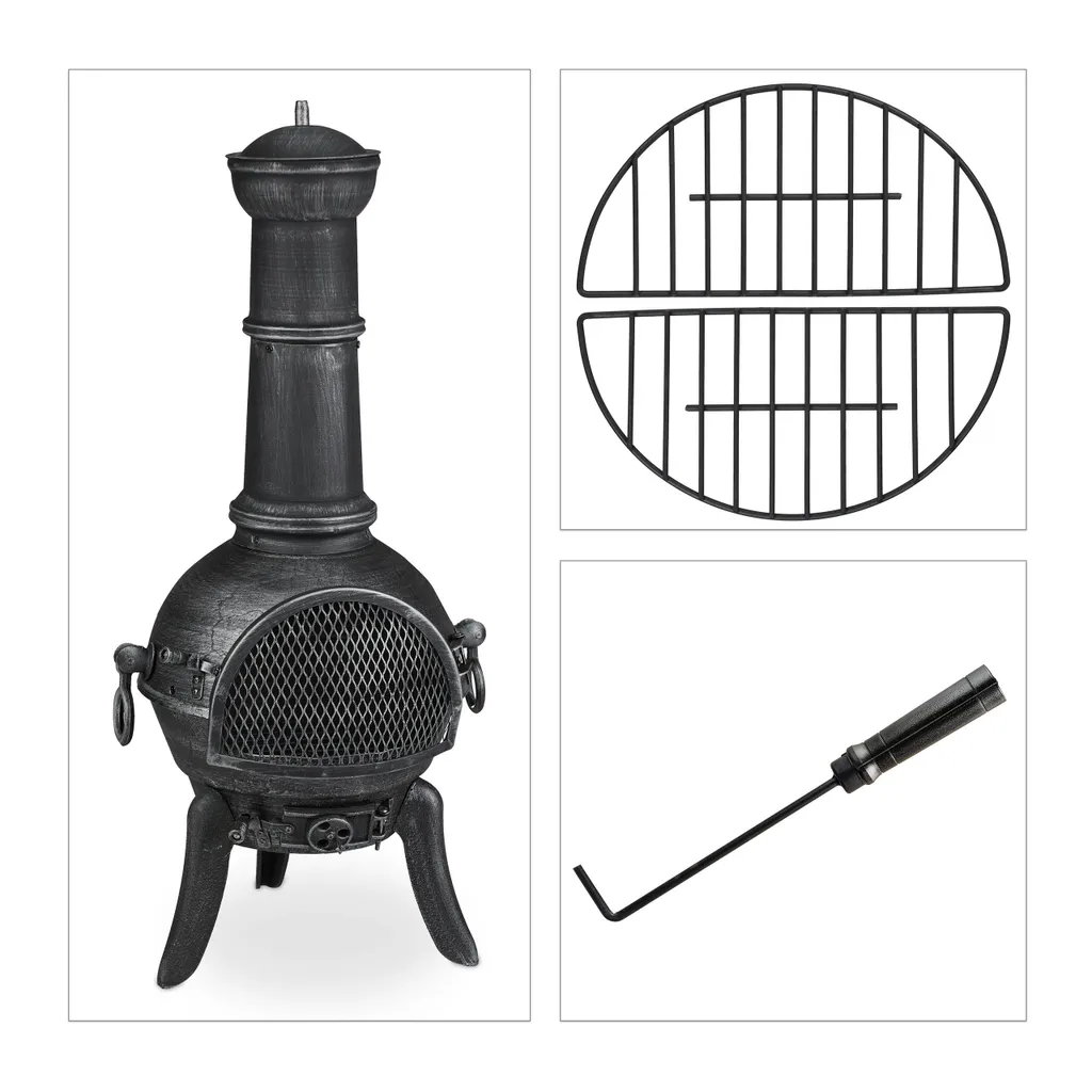 Relaxdays Terrassenofen Mit Funkenschutz 11 Relaxdays Terrassenofen Mit Funkenschutz – Bild 9
