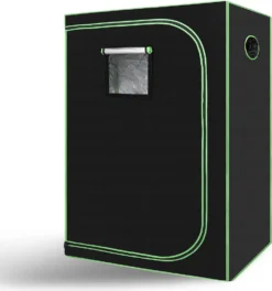 TolleTour Grow Zelt, Grow Tent 120x60x180cm Growbox, Growschrank Fuer Homegrow, Indoor Anbauzelt, Growroom, Lichtdicht Und Wasserdicht Pflanzzelt, Zuchtzelt Schwarz Gruen