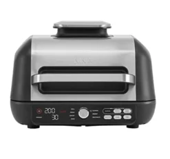 Ninja AG651EU Foodi MAX PRO Grill & Heißluftfritteuse, 7 Zubereitungsfunktionen, 2 Grillplatten, 3,8 L - Silber/Schwarz -Günstiges Laube Lust Geschäft 23bee2e07a459ac7c5396aaa9378ffa9