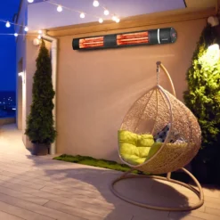 Monzana Infrarot Heizstrahler MZH3000 Goldröhre 3000W 3 Heizstufen Fernbedienung Terrassenstrahler Elektrisch , Farbe:schwarz -Günstiges Laube Lust Geschäft 23d1c8a7c04f16f0c8f569431385ba2d