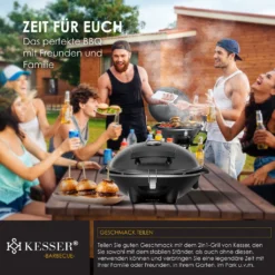 KESSER® Elektrischer Elektrogrill 2in1 Tischgrill - Standgrill Mit Deckel Und Standfuß | Max. 2400 Watt | Faltbar | Thermometer | Antihaftbeschichtung | Grillplatte Abstelltische | 2 Räder | , Farbe:Schwarz 23 KESSER® Elektrischer Elektrogrill 2in1 Tischgrill - Standgrill Mit Deckel Und Standfuß | Max. 2400 Watt | Faltbar | Thermometer | Antihaftbeschichtung | Grillplatte Abstelltische | 2 Räder | , Farbe:Schwarz -Günstiges Laube Lust Geschäft 2452e27ebed208a9a4d01864a9a651be