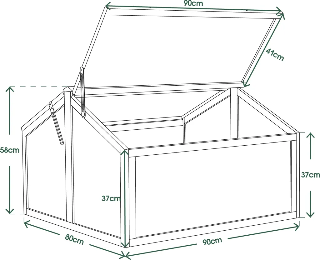 MCombo Frühbeet Gewächshaus Treibhaus 2 Dachfenster Holz Und Polycarbonat 0145 15 MCombo Frühbeet Gewächshaus Treibhaus 2 Dachfenster Holz Und Polycarbonat 0145 – Bild 13