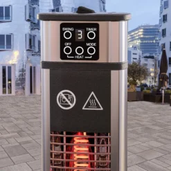 LUCIO | Stand Heizstrahler | Edelstahl | 2000W | 3 Heizstufen | H: 148 Cm | Infrarot Wärmestrahler, Infrarotstrahler -Günstiges Laube Lust Geschäft 24ab2f0033505970ece642f1e1716f9c