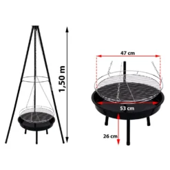 NABBI Gartengrill MIR-281 - Schwarz -Günstiges Laube Lust Geschäft 24dc97a19a8bc0db3e000870697f9844