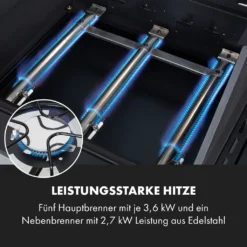 Klarstein Gasgrill Und Pizzaofen, Seitenbrenner Gasgrill Mit 6 Brenner, 20,5kW Edelstahl-Gasgrill, BBQ Gasgrill Für Balkon & Garten, Grill Für Propan, Gasgrills Mit Pizzastein & Thermometer 16 Klarstein Gasgrill Und Pizzaofen, Seitenbrenner Gasgrill Mit 6 Brenner, 20,5kW Edelstahl-Gasgrill, BBQ Gasgrill Für Balkon & Garten, Grill Für Propan, Gasgrills Mit Pizzastein & Thermometer -Günstiges Laube Lust Geschäft 2502fb20ab04c007e1d5897d573abee1