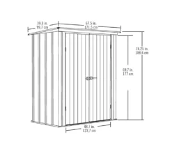 Spacemaker Metall Geräteschrank "5 X 3", Gartenaufbewahrung Lichtgrau 1,4 M² 20 Spacemaker Metall Geräteschrank "5 X 3", Gartenaufbewahrung Lichtgrau 1,4 M² -Günstiges Laube Lust Geschäft 256a13c42c824bbd31f6186c28d4d9f2
