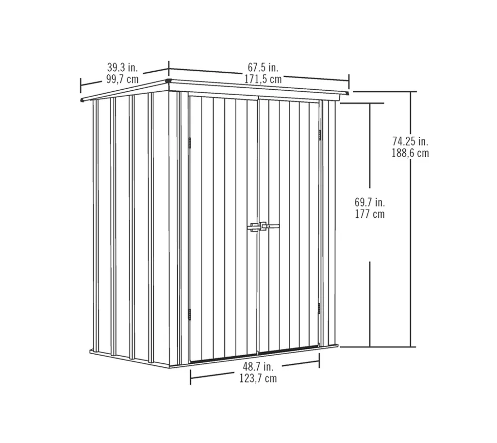 Spacemaker Metall Geräteschrank "5 X 3", Gartenaufbewahrung Lichtgrau 1,4 M² 10 Spacemaker Metall Geräteschrank "5 X 3", Gartenaufbewahrung Lichtgrau 1,4 M² – Bild 8