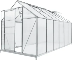 Gewächshaus Oisterwijk Glashaus Mit Fundament 370 X 190 Cm Gartengewächshaus Treibhaus Pavillon Aus Hohlkammerplatten