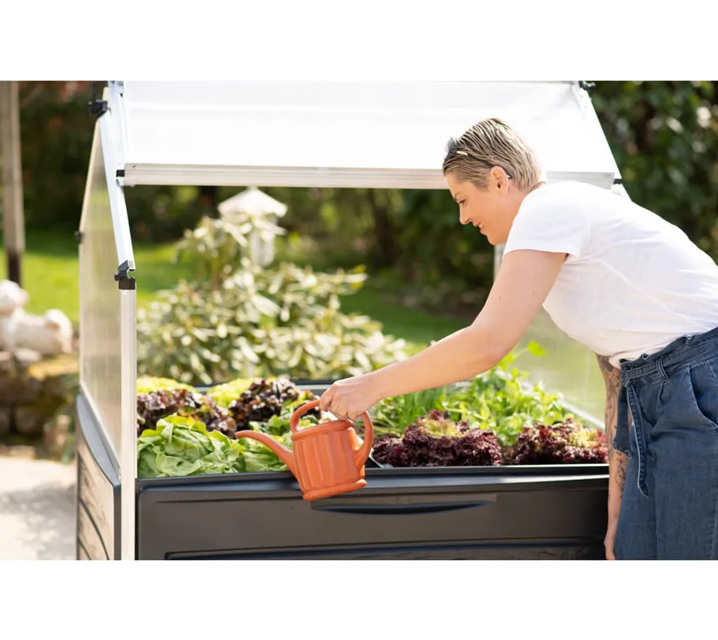 Palram Hochbeet Gewächshaus Plant Inn - Maße Aufgebaut: Ca. 118 X 146,5 X 118 Cm - Farbe: Silber 16 Palram Hochbeet Gewächshaus Plant Inn - Maße Aufgebaut: Ca. 118 X 146,5 X 118 Cm - Farbe: Silber – Bild 14