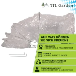 TTL Garden Beettunnel Quick&easy Mit PE Folie 300x45x30 Cm - Tunnel, Beet, Abdeckung, Frühbeet -Günstiges Laube Lust Geschäft 25d071e87d3b480a90aa3bbfa13141fd