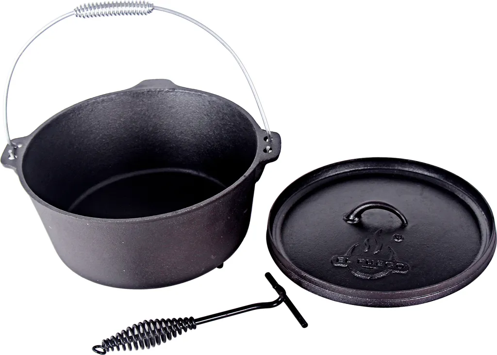 El Fuego Dutch Oven Schwarz Kasan Gusseisen Mit Deckelheber 8,46 Liter (AY463) 13 El Fuego Dutch Oven Schwarz Kasan Gusseisen Mit Deckelheber 8,46 Liter (AY463) – Bild 11