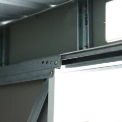 Outsunny Gerätehaus, Gartenhaus, Geräteschuppen Mit Schiebetür, Lüftungsfenster, Pultdach, Outdoor, Stahl, Grün, 280 X 130 X 172 Cm -Günstiges Laube Lust Geschäft 2866931e8d3ce0554244eb6e939b7e05