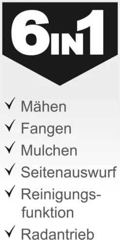 Scheppach MS197-51B Black Benzin Rasenmäher Trike Mit Radantrieb | 5,2PS | 4-Takt Motor 200ccm | 51cm Schnittbreite | 65L Fangkorb | Stahlgehäuse | 7-Fach Schnitthöhenverstellung 25-75mm -Günstiges Laube Lust Geschäft 286cb7af8a594644c3528f62b11055e3