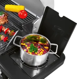 ProfiCook® Gasgrill 3 Brenner + 1 Seitenbrenner, Gas Grill Inkl. Gusseisen-Roste, Gasdruckminderer Und Schlauch, Für 5kg Gasflasche, Gasgrill Mit Kochplatte Und Temperaturanzeige , PC GG 1219 -Günstiges Laube Lust Geschäft 2926311b4efe335ae26a8332f5229322