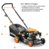 FUXTEC Benzin Rasenmäher | 3,5PS Motormäher | Benzinmäher Mit 40L Fangkorb-Volumen | 430mm | 146ccm | 25kg | Bis 400m² | FX-RM4346ECO