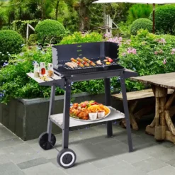 Outsunny Grillwagen Grillstation Standgrill Mit Windschutz 2 X Ablagefach Höhenverstellbar Grillrost Metall Schwarz 83 X 45 X 87 Cm 11 Outsunny Grillwagen Grillstation Standgrill Mit Windschutz 2 X Ablagefach Höhenverstellbar Grillrost Metall Schwarz 83 X 45 X 87 Cm -Günstiges Laube Lust Geschäft 29a4b23f68fd581c242a421dee7273c9