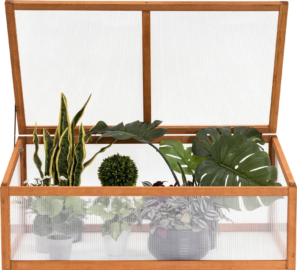 MCombo Frühbeet Gewächshaus Treibhaus Frühbeetkasten Aufsatz Pflanzenbeet Holz 0698 5 MCombo Frühbeet Gewächshaus Treibhaus Frühbeetkasten Aufsatz Pflanzenbeet Holz 0698 – Bild 3