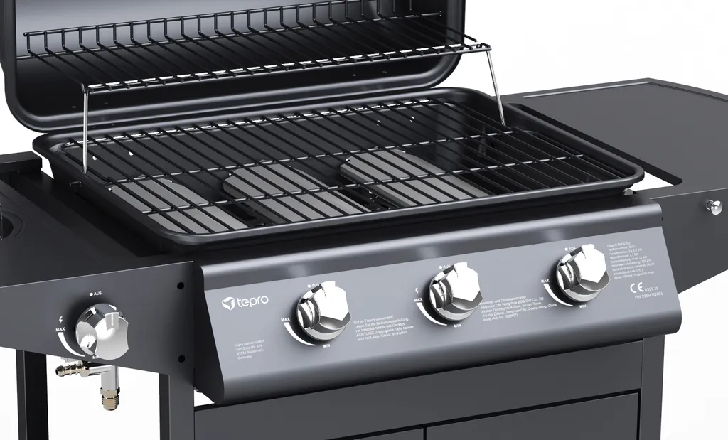 Tepro Gasgrill "Tarboro" 3-Brenner Mit Seitenkocher 7 Tepro Gasgrill "Tarboro" 3-Brenner Mit Seitenkocher – Bild 5
